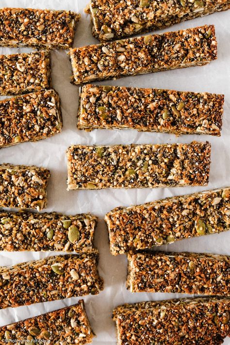 Sunflower Seed Bars, Seed Bars Recipe, Pumpkin Pie Granola, Diy Granola Bars, Diy Granola, Bars Recipes Healthy, Gluten Free Pumpkin Pie, Energy Bars Recipe, Seed Bars