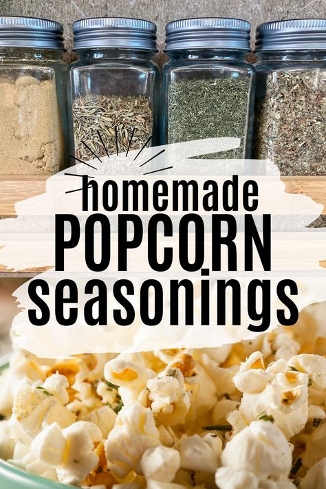 Forget boring buttered popcorn! Take your movie nights up a notch with homemade popcorn seasonings that'll make your mouth sing. These easy recipes are for savory, sweet, and spicy mixes using simple pantry ingredients. No Salt Popcorn Seasoning, Savory Movie Night Snacks, Seasoned Butter Recipes, Best Homemade Popcorn, Popcorn Spices Seasoning Mixes, Salt Free Popcorn Seasoning, Pantry Dry Mix Recipes, Air Popped Popcorn Seasoning, Low Sodium Popcorn Seasoning