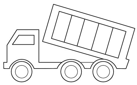 Dump Truck Outline Truck Crafts, Truck Coloring Pages, Drawing Book, Easy Coloring Pages, Boy Quilts, Dump Trucks, Coloring Pages To Print, Cardboard Crafts, Applique Patterns