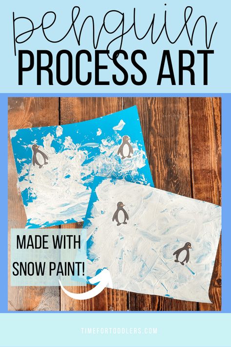 4 Penguin themed engaging and easy winter preschool crafts and activities - Time for Toddlers Arctic Week Preschool, Winter Process Art For Preschoolers, All About Winter Preschool Activities, Prek Penguin Crafts, Penguin Curriculum Preschool, Winter Animals Art Preschool, Artic Animal Toddler Activities, Winter Activities Preschool Crafts, Artic Preschool Crafts