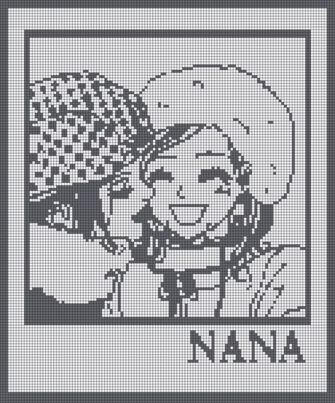 Alpha pattern #168371 | BraceletBook Nana Anime Alpha Pattern, Nana Grid Pattern, Nana Cross Stitch, One Piece Tapestry Crochet, Nana Perler Beads, Nana Alpha Pattern, Nana Crochet Pattern, Nana Embroidery, Nana Crafts