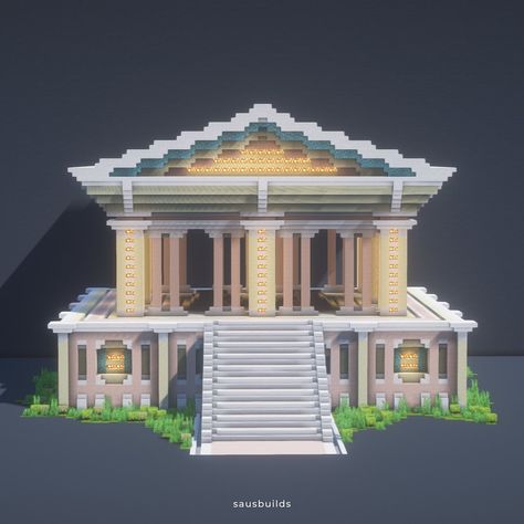 An older, Greek-inspired temple from a few years back. #minecraft #minecraftbuild #minecraftbuildideas #minecraftbuilding… | Instagram Minecraft Temple Design, Minecraft Greek House Ideas, Greek Village Minecraft, Roman Temple Minecraft, Greek Buildings Minecraft, Greek Style Minecraft Builds, Greek Builds Minecraft, Temple Minecraft Ideas, Ancient Greece Minecraft