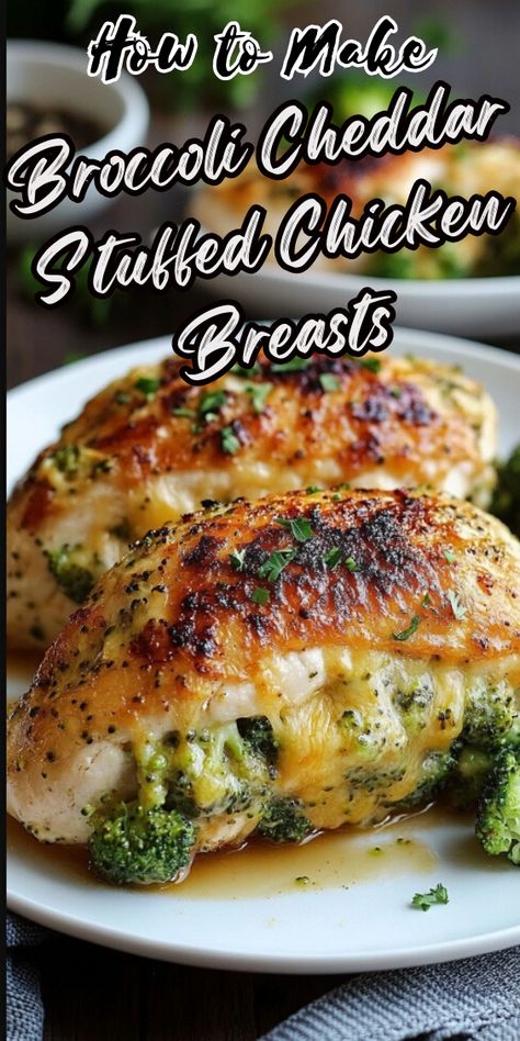 Broccoli Cheddar Stuffed Chicken Breasts Healthy Non Chicken Dinner Recipes, Stuffed Chicken With Broccoli, Stuffed Broccoli And Cheese Chicken, Stuffed Chicken With Broccoli And Cheese, Chicken Stuffed Broccoli And Cheese, Stuffed Chicken Dinner Ideas, Chicken Breast Vegetable Recipes, Brocolli Stuffed Chicken, Stuffed Chicken Breast Broccoli And Cream Cheese