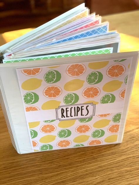 Organize your family recipes into a DIY recipe book with printable binder pages for over a dozen categories. 3 Ring Binder Recipe Book Diy, Organizing Recipes Binder, Diy Recipe Scrapbook, Family Cook Book Ideas, Recipe Book Categories List, Making A Cookbook Ideas, Recipe Book Gift Ideas, How To Make A Recipe Book Diy Ideas, Cookbook Categories List