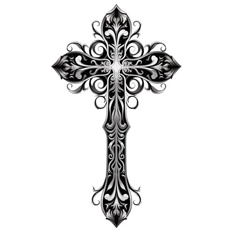 Gothic Cross Png, Gothic Cross Drawing, Cross Transparent Background, Gothic Pattern Design, Cross Graphic Design, Gothic Symbols, Gothic Items, Grunge Cross, Gothic Png