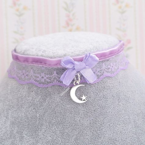 https://www.instagram.com/p/CZZEJjzDk7c/?utm_medium=share_sheet White Lace Choker, Moon Cute, Purple Choker, Lace Choker Necklace, Purple Accessories, Pastel Goth Fashion, Purple Collar, Lace Choker, Kawaii Jewelry