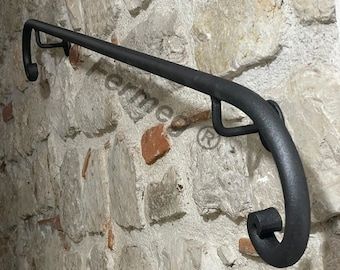 Wrought Iron Handrail, Iron Handrails, Beautiful Stairs, Spanish House, Wall Installation, Positano, Blacksmithing, Italian Design, Wrought Iron