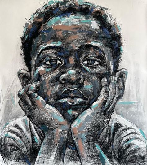 Solomon Omogboye (ARTIST) 🇳🇬🇿🇦 on Instagram: "Those eyes, they speak something louder than the voice of the mouth. They're windows to the soul. Behind those eyes is a story meant to be told, a dream striving for life, to become real. #art #arty #painting #artsy #color #portrait #africanchildren #paletteknifepainting #contemporaryart #instart #acrylicpainting #artist #artistsoninstagram #impressionistart #artcollector #christmas #that_greatart #art_spotlight #instaartist #mixedmedia #impasto Afrofuturism Art, Africa Art Design, Acrylic Art Projects, African Art Paintings, Black Art Painting, Afrocentric Art, Meaningful Art, Art Gallery Wallpaper, Africa Art