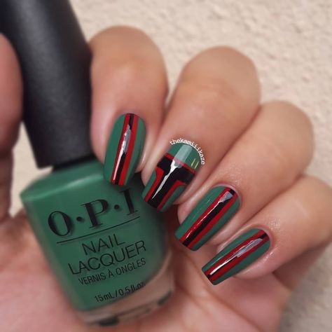 Boba Fett Nails, Darth Vader Nails, Mandalorian Nail Art, Star Wars Nail Art, Avengers Nails, Star Wars Nails, Neat Nails, Nail Stuff, Long Acrylic