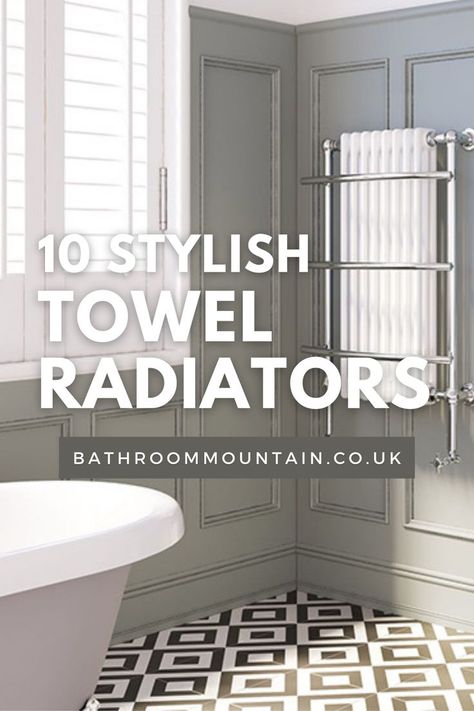 Heated towel rails are a simple and affordable way to bring a spa-like, luxury feel into your home. Elevate your interiors with a stylish yet functional centrepiece that perfectly dries and heats your towels so that they’re warm and toasty for when you step out of the shower. Radiator Towel Rail, Bathroom Radiator Towel Rail, Towel Rails Bathroom, Bathroom Radiator Ideas, Heated Towel Racks Bathroom, Towel Rail Ideas, Heated Towel Warmer, Radiator Shelf, Towel Heater