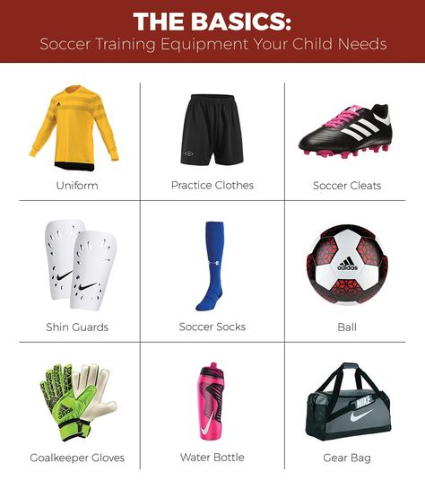 Soccer Equipment Checklist | Soccer Equipment List | Schuylkill Valley Sports Aesthetic Soccer, Soccer Clothing And Equipment, Basic Necessities, Soccer Outfit, Soccer Workouts, Soccer Outfits, Soccer Practice, Soccer Drills, Soccer Socks