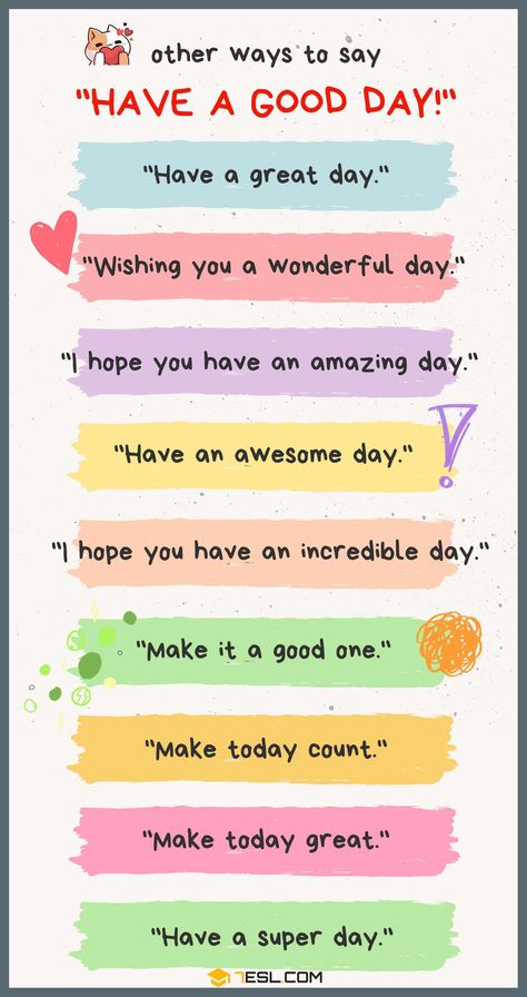 Have A Good Day Quotes, Ways To Say Hello, Study English Language, Other Ways To Say, Essay Writing Skills, Common Phrases, Interesting English Words, Good Vocabulary Words, Good Vocabulary