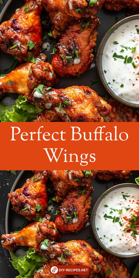 Learn how to make Perfect Buffalo Wings with this easy recipe. Crispy wings coated in spicy sauce, perfect for any occasion! #PerfectWings #TastyRecipes Mild Wings Recipe Baked, Longhorn Wings Recipe, Bone In Chicken Wing Recipes, How To Cook Hot Wings, Buffalo Wings In The Oven, Best Buffalo Wings Recipe, Air Fried Buffalo Wings, Wing Stop Original Hot Recipe, Chicken Wings Easy Recipe