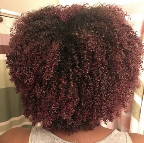 Dark Red 4c Hair, Afro Hair Red, Burgundy Curly Hair, Afro Hair Dye, Natural Hair Highlights, Ombre Curly Hair, Red Hair With Highlights, Natural Hair Care Routine, Auburn Highlights