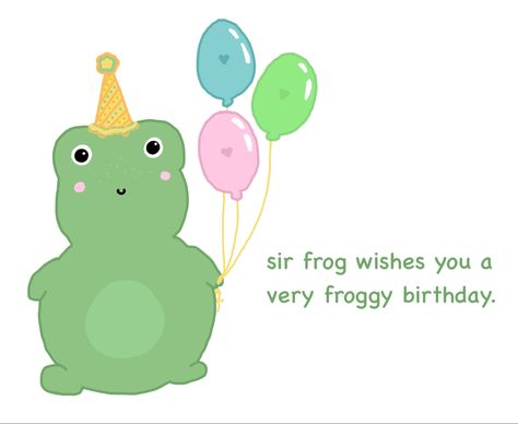 birthday card from sir frog Happy Birthday Frog, Birthday Frog, Meme Reaction, Birthday Cartoon, Art Painting Gallery, Cute Funny Quotes, Birthday Gif, Pocket Cards, Painting Gallery