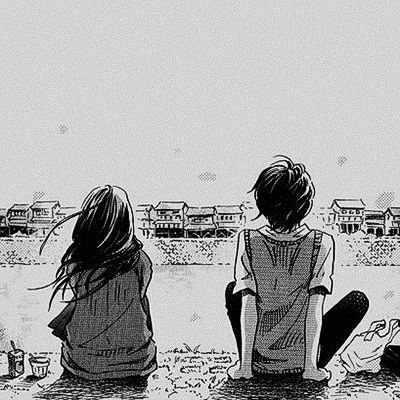 Sawako And Kazehaya, Boy And Girl Sketch, Boy And Girl Drawing, Friends Sketch, Beach Drawing, Image Couple, Best Friend Drawings, Friends Illustration, Boy Drawing