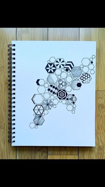 Hexagon Art Drawing, Hexagon Art, Zentangle Kunst, Design Sketching, Fanart Drawing, Art Patterns, Sketch Illustration, Zen Doodle, Illustration Artwork