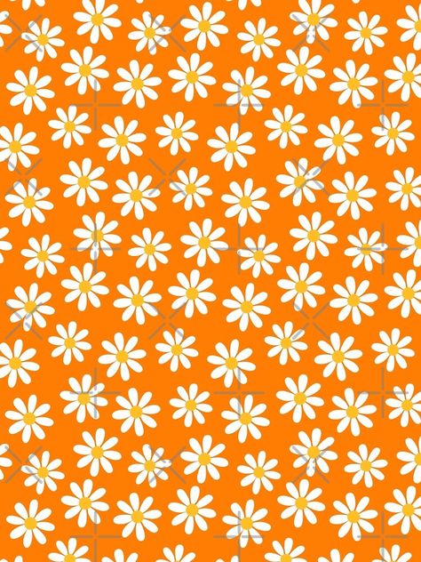 "Retro White Daisies on That 70s Orange Color Seamless Pattern Print" A-Line Dress by ClaudiaFlores | Redbubble 70s Daisy Print, 70s Orange, Daisy Jones, Poppy Pattern, White Daisies, Orange Pattern, Daisy Print, Retro Pattern, Spring 2024