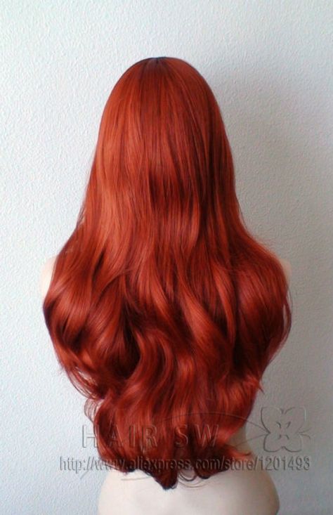 Ariel hair Rose Brunette, Red Hair Long, Dark Hair Dye, Ariel Hair, Brunette Medium, Copper Red Hair, Highlights Color, Red Wig, Dyed Red Hair