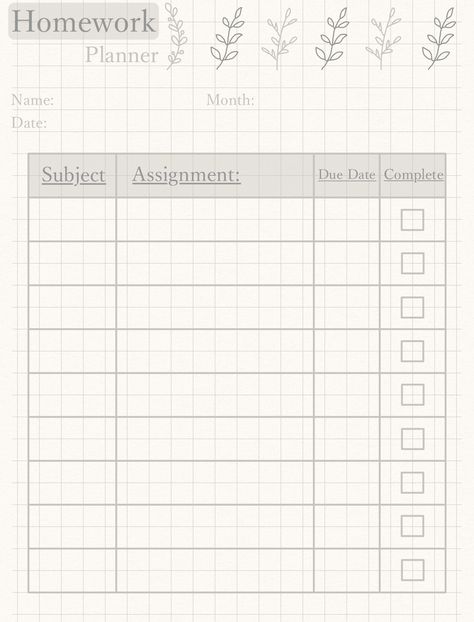 Homework Planner - Notability Gallery Homework Agenda Template, Homework Planner Aesthetic, Aesthetic Study Planner Template, Homework To Do List, Assignment Planner Template, Homework Planner Template, Weekly Assignment Planner, Wall Command Center, Weekly Homework Planner