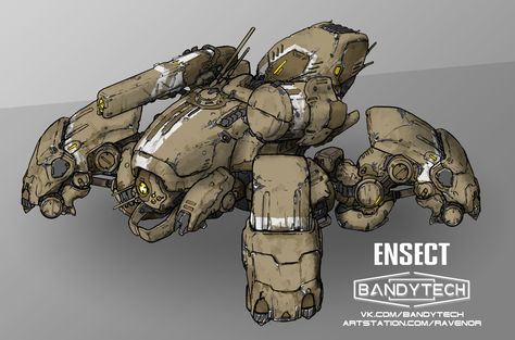 ENSECT - SPIDER TANK, Eldar Safin on ArtStation at https://www.artstation.com/artwork/Xnar1a Sci Fi Giant Cannon, Spider Mecha Concept Art, Sci Fi Vehicle Design, Mecha Tank Concept Art, Animal Concept Art, Cyberpunk Tank, Mecha Concept Art, Tank Concept Art, Eldar Safin