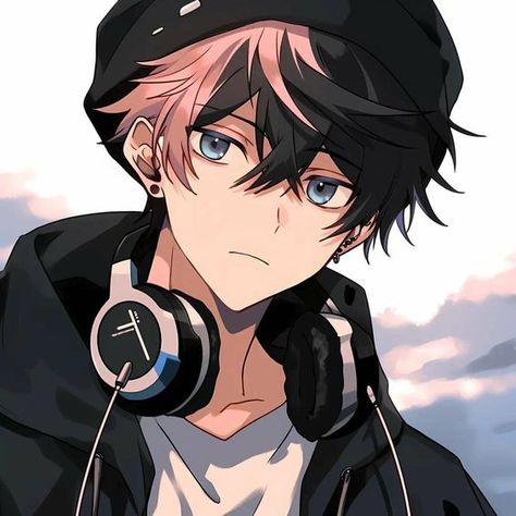 Anime Boy With Headphones, French Anime, Characters From Movies, Anime Picture Hd, Popular Characters, Dark Anime Guys, Cool Anime Guys, Anime One