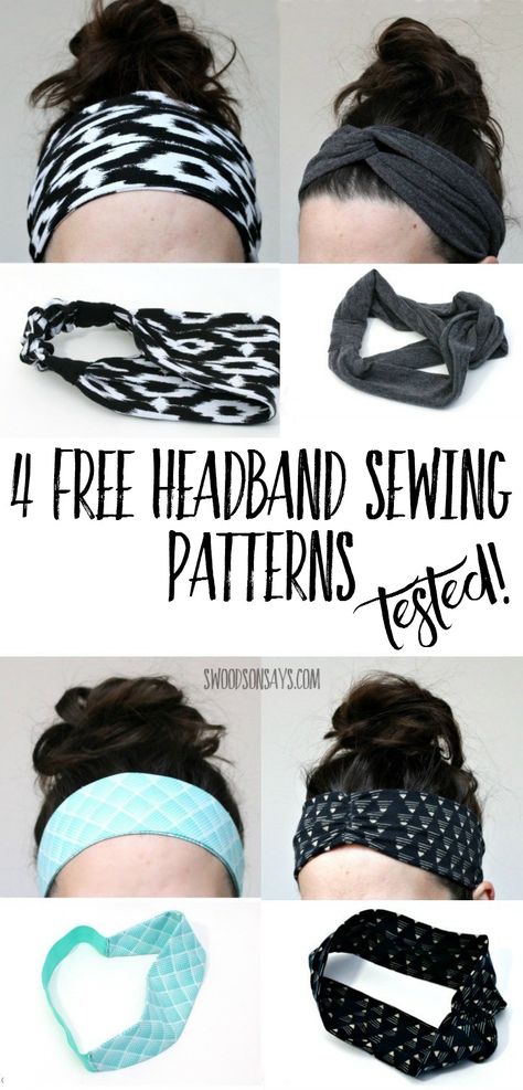 How to sew a headband - 4 tutorials, tested! - check out these beginner sewing patterns to use up fabric scraps and make diy headbands. Swoodson Says Headband Tutorial, Beginner Sewing Projects Easy, Techniques Couture, Leftover Fabric, Sewing Skills, Sewing Projects For Beginners, Love Sewing, Sewing For Beginners, Sewing Tips