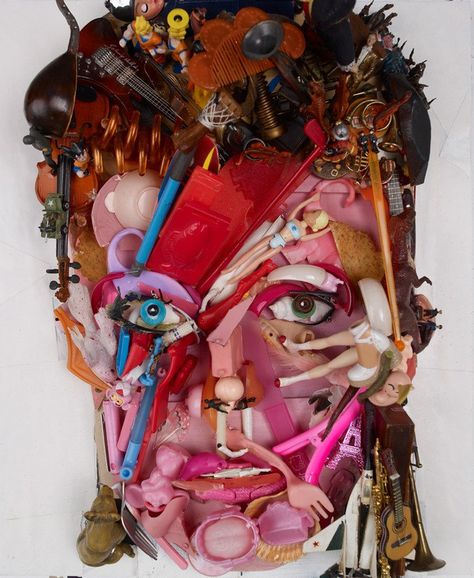 Giuseppe Arcimboldo, Bowie Art, Recycled Art Projects, Creation Art, Trash Art, Saatchi Gallery, Found Object Art, Tableau Art, Foto Art