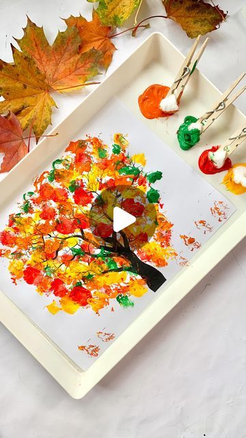 Mandisa Watts on Instagram: "COTTON BALL PAINTED FALL TREE Free tree printable on the blog happytoddlerplaytime.com Search TREE TEMPLATES.  AGE: 2 years old +  MESS Level: medium  DIFFICULTY TO CREATE: easy SKILLS DEVELOPED: hand-eye coordination, fine motor skills, imaginative play, creativity. _____________ PLaY 🌈CReaTivEly #happytoddlerplaytime" Painting With Cotton Balls, Fall Tree Craft, Prek Activities, Thanksgiving Turkey Craft, Fall Tree Painting, Easy Thanksgiving Crafts, Tree Printable, Toddler Ideas, Turkey Crafts