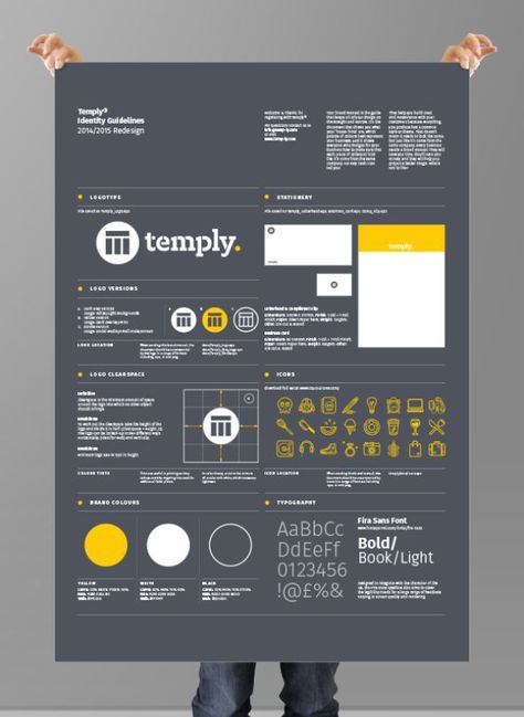 Temply Brand Identity Poster Download here: http://goo.gl/2jSGt7 One Page Brand Guide, Text Document Design, Brand Style Sheet, Brand Identity Poster, Branding Sheet, Brand Infographic, Brand Identity Template, Identity Poster, Branding Infographic