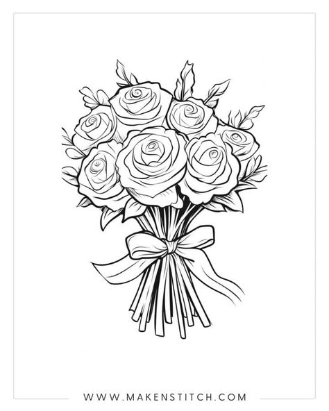 Download beautiful free roses coloring pages, featuring simple outlines and intricate designs suitable for both kids and adults. Outlines Of Flowers, Simple Outlines, Cross Coloring Page, Printable Flower Coloring Pages, Rose Outline, Rose Coloring Pages, Tulip Colors, Realistic Rose, Heart Coloring Pages