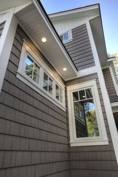 Exterior Windows on Pinterest | Exterior Window Trims, Window ... Cottage Exterior Colors, Craftsman Window, Craftsman Window Trim, Gray House, Window Trim Exterior, Craftsman Exterior, Cottage Exterior, Exterior Paint Colors For House, Shutters Exterior