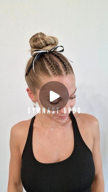 Poppy ✨️♏️ on Instagram: "COMMENT THE NEXT SPORT I SHALL DO 🫶 Thanks so much to everyone who will leave a comment, I really appreciate your ideas for my content creation 🖤  ~ Styling cream is from @schwarzkopf ~ ~ Green smoothing brush is from @thesmoothcompany__ ~ .  .  #gymnastic #braidhack #braidedhair #braidedhairstyles #pullthroughbraid #updohairstyles #braidinspo #festivalhair #festivalhairstyles #funhair #funhairstyles #coiffure #hair #hairstyle #hairstylevideo #hairstyletutorial #partyhairstyle #hairtutorials #olympics2024 #usagymnastics #gymnastics #gymhairstyle #teamusa #simonebiles" Bun Hairstyles For Ballet, Figure Skating Hair Styles, Gymnastics Hair Styles For Meets, Easy Dance Hair, Hairstyles For Figure Skating, Simple Gymnastics Meet Hair, Cute Hairstyles For Gymnastics, Hairstyles For Gymnastics Practice, Gymnastics Hairstyles For Kids