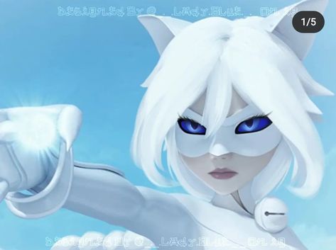 Lady Blanc Miraculous, Miraculous Anime Version, Cat Miraculous Oc, Cat Blanc Fanart, Marinette Akumatized, Cat Miraculous, Mlb Fanart, Ladybug Und Cat Noir, Catnoir And Ladybug