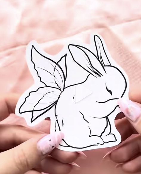 Me Tattoo Ideas, Fairy Bunny, Tiny Tattoos With Meaning, Clothes Sketch, Tattoo 2022, Bunny Tattoo, Me Tattoo, Rabbit Drawing, Bunny Tattoos