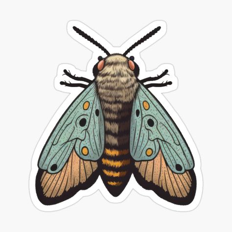 Get my art printed on awesome products. Support me at Redbubble #RBandME: https://www.redbubble.com/i/sticker/Teal-and-Yellow-Moth-Sticker-with-Detail-by-bryanchvzz/138082143.EJUG5?asc=u Yellow Moth, Stickers For Notebooks, Moth Sticker, Scrapbook Png, Posters Photography, Kindle Stickers, Stickers Cool, Stickers Aesthetic, Cute Wallpaper Backgrounds