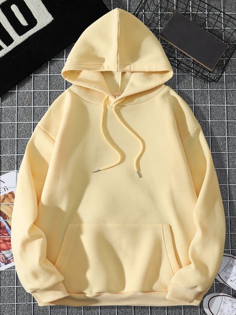 Color Amarillo Pastel, Human Body Shape, Women Sweatshirts, Lined Hoodie, Winter Pullover, Kangaroo Pocket Hoodie, Knitted Hood, Knit Sweatshirt, Green And Khaki