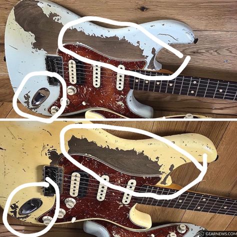 https://www.gearnews.com/fender-custom-shop-relic-guitars-stencilled-finishes-on-premium-instruments/?fbclid=IwAR0u4lQTWpHyN5IW5sVRGoWjYf3SHXjBpOJO0BnWME6Ym5yA0vO1OOKVyzM How To Relic Guitar, Fender Relic, Fender Custom Shop Stratocaster, Relic Guitar, Strat Guitar, Vintage Guitar Amps, Guitar Inspiration, Leo Fender, Electric Guitar Design