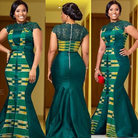 25 Trendy Ankara Styles For Wedding You'll Love | Thrive Naija African Wedding Attire, Kente Dress, Long African Dresses, Ankara Dress Styles, African Dresses Modern, Ankara Gown Styles, Latest Ankara, Lace Dress Styles, African Wear Dresses