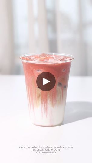 62K views · 4.9K reactions | Red Velvet Cream Latte

📝 Recipe

❤️ Red Velvet Cream
15g • Milk
25g • Whipping Cream
2 tbsp • Red Velvet Flavored Powder
10g • Condensed Milk (optional)
~mix using hand mixer

Ice Cubes 🧊
130g • Milk
1 Shot / 30ml • Espresso
Topped it off with Red Velvet Cream

I love red velvet as much as I love coffee, so I love to combine them together! ❤️

#홈카페 #homecafe #asmr #latte #coffee #redvelvet #redvelvetlatte #sweetcream #homecafeindonesia #cafeathome #onthetable #homebarista #icedcoffee #espresso #coffeetime | IC homecafe | Hozier · Too Sweet Red Velvet Coffee, Red Velvet Flavor, Velvet Cream, Latte Recipe, Whipping Cream, Hand Mixer, Milk Cup, Love Coffee, Ice Cubes