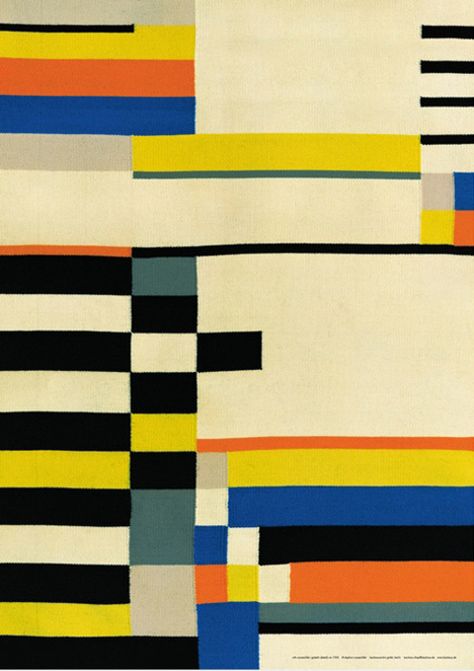 bauhaus veggteppi Bauhaus Textiles, Anni Albers, Motifs Textiles, Textil Design, Bauhaus Art, Walter Gropius, Josef Albers, Bauhaus Design, Yellow And Blue