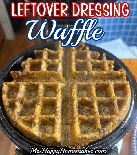 Leftover Dressing Waffles, Waffle Stuffing Recipe, Leftover Thanksgiving Stuffing Waffles, Thanksgiving Leftover Waffles, Stuffing Waffles Recipe, Dressing Waffles, Leftover Dressing Recipes, Leftover Dressing, Leftover Stuffing Waffles