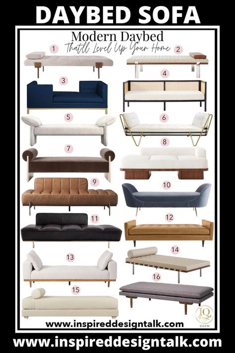 These are the best modern daybed room ideas I have founf for my living room makeover. Modern Daybed Room Ideas, Daybed Room Ideas, Daybed In Living Room, Daybed Styles, Daybed Couch, Daybed Room, Office Guest Bedroom, Living Room Stands, Fireplace Seating