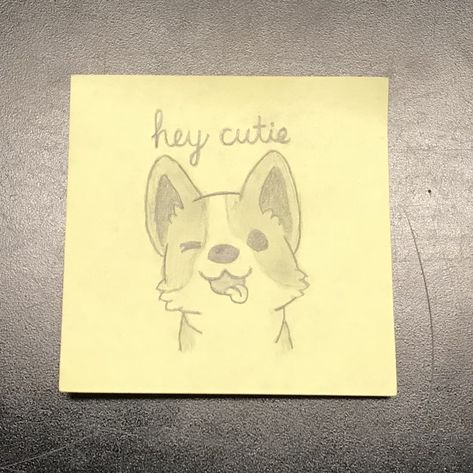 Cute Drawings On Sticky Notes, Sticky Notes Doodle Ideas, Cute Sticky Note Doodles, Things To Draw On A Sticky Note, Sticky Notes Art Drawing, Cute Sticky Note Drawings, Sticky Note Art Doodles, Sticky Note Doodles Easy, Post It Note Art Drawing