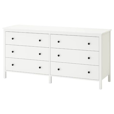 IKEA - KOPPANG, 6-drawer dresser, white, Of course your home should be a safe place for the entire family. That’s why hardware is included so that you can attach the chest of drawers to the wall. Dresser White, Ikea Dresser, Ikea Design, Drawer Table, 8 Drawer Dresser, Beautiful Dresser, Kids Dressers, Ikea Malm, White Dresser