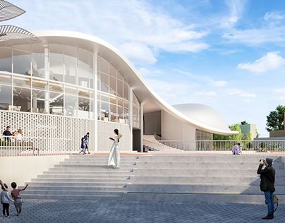 Check out new work on my @Behance profile: "Hue Cultural Center | CGI" http://be.net/gallery/139959939/Hue-Cultural-Center-CGI Fashion Center Architecture, Cultural Center Architecture Concept, Architecture Cultural Center, Cultural Center Design, Cultural Center Architecture, Site Plan Design, Culture Center, Fashion Exhibition, Photoshop Rendering