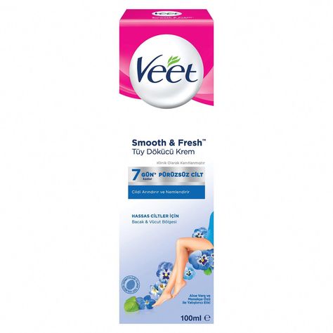 Veet Hair Removal Cream Sensitive (Tüy Dökücü Krem) 100 Ml While the new Veet Hair Removal Cream with Smooth &amp; Fresh technology effectively removes your unwanted hair; It both moisturizes your skin for up to 24 hours and does not leave bad odor on your skin thanks to its new fragrance technology. Get a pleasant hai Veet Hair Removal, Natural Hair Removal Remedies, Expensive Beauty Products, Underarm Hair Removal, Mole Removal, Bad Odor, Ice And Spice, Body Hair Removal, Hair Removal Cream