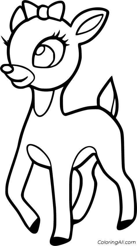 18 free printable Baby Deer coloring pages in vector format, easy to print from any device and automatically fit any paper size. Rudolph Coloring Pages, Movie Coloring Pages, Reindeer Drawing, Deer Coloring Pages, Rainbow Canvas, Rudolph The Red, Red Nosed Reindeer, Christmas Drawing, Baby Deer