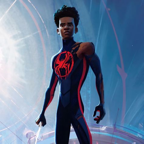 Across The Spider Verse, The Spider, Miles Morales, Spider Verse, Spiderman, On Twitter, Twitter, Blue