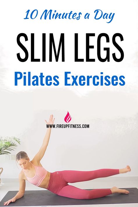 10 Minute Slim Legs Pilates Exercises at Home Pilates Leg Exercises, Pilates Exercises At Home, Legs Pilates, Excercise Routine, Slim Legs Workout, Mat Pilates Workout, Pilates Workouts, Pilates Routine, Pilates Exercises